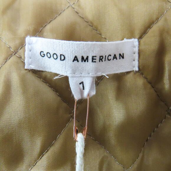 Good American Chore Dropped Shoulder Utility Jacket in Camel Brown Size 1X NWT - Picture 7 of 9